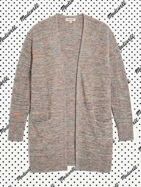​Madewell Marled Bradley Cardigan Sweater -  Blue Orange Multi Cotton Blend